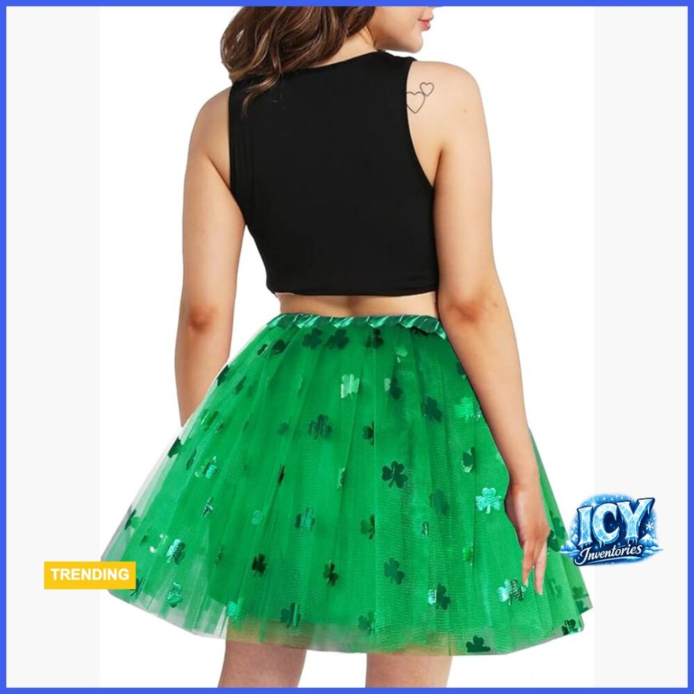 4 Layered Tulle Skirt with Satin Lined Dance Tutu Non See-Through